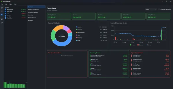Money Calendar for Windows — Financial Reports & Overview